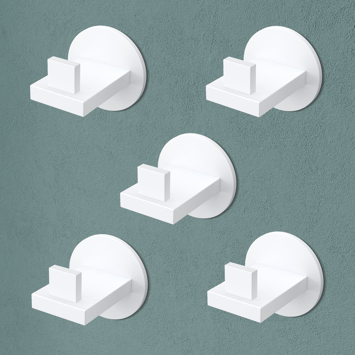 Glasvilla Design – Ganchos de pared de acero inoxidable Stalo-08 / Stalo-09 con montaje adhesivo o atornillado