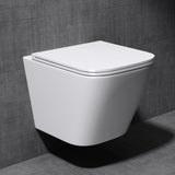 glasvilla Spülrandlos Wand WC schwarz Hänge WC + WC Sitz (mit Softclose) A112 NEU!!!
