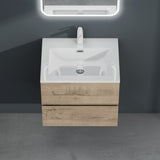 Ensemble de meubles de salle de bain Glasvilla, meuble sous-vasque avec meuble bas, vasque en fonte minérale, meuble sous-vasque 2 tiroirs à fermeture amortie Aqualis