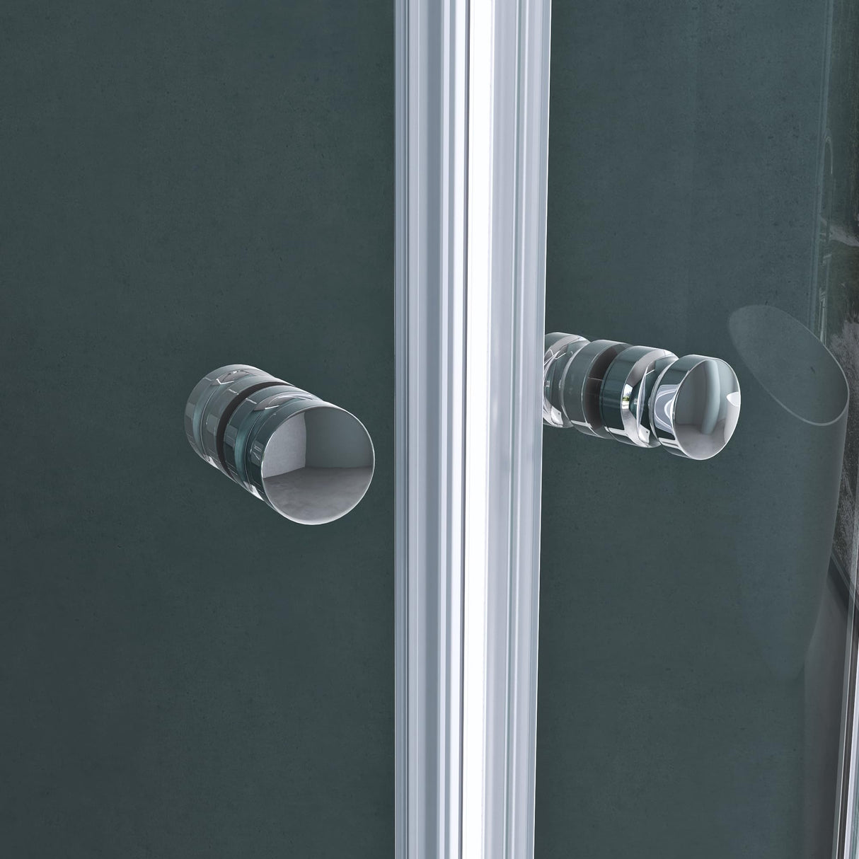 Cabine de douche Glasvilla en quart de cercle avec 2 portes coulissantes en verre de sécurité ESG nano-revêtement Ravenna32K