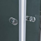 Cabine de douche Glasvilla en quart de cercle avec 2 portes coulissantes en verre de sécurité ESG nano-revêtement Ravenna32K