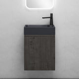 Ensemble de meubles de salle de bain Glasvilla Meubles de salle de bain composés d'un lavabo en anthracite mat et d'un meuble bas pour lavabo LTH: 46x26x63cm Pisa02