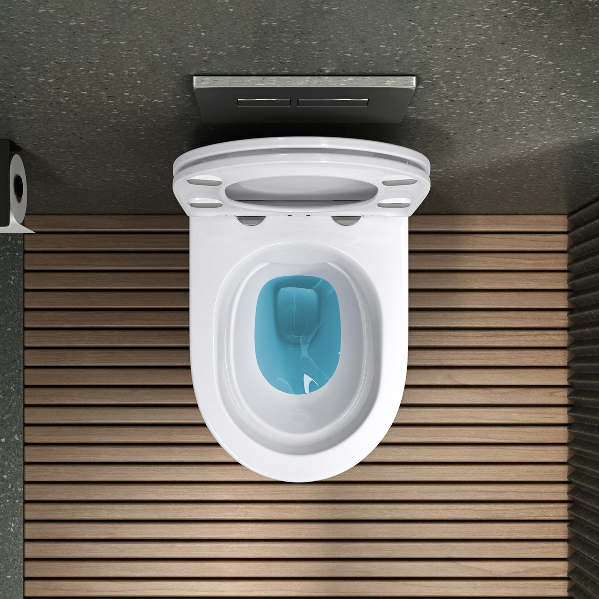 glasvilla Spülrandlos Wand WC Hänge WC Spülrandloses Toilette Softclose WC-Sitz Aachen108