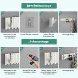 Glasvilla Design – Perchero de pared de madera con 7 ganchos magnéticos abatibles Twigro-01