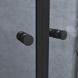 Cabine de douche Glasvilla en quart de cercle avec 2 portes coulissantes en verre de sécurité ESG nano-revêtement Ravenna32K