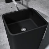 glasvilla Design Standwaschbecken freistehend Col31 aus Mineralguss Waschtisch BTH: 40x35x82cm