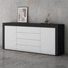 Buffet de rangement Glasvilla LTH : 167x36x70 cm avec 2 armoires et 4 tiroirs commode armoire polyvalente meuble cabinet03