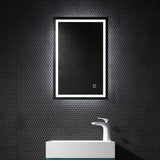 Miroir mural de salle de bain Glasvilla, miroir de salle de bain LED avec interrupteur tactile, revêtement antibuée [Classe énergétique F] 02