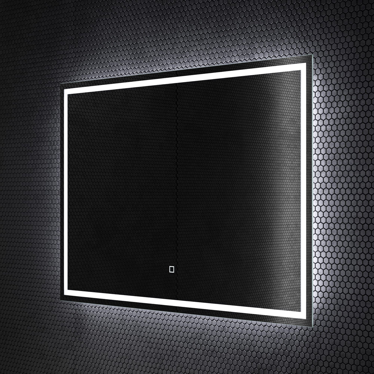 Miroir mural de salle de bain Glasvilla, miroir de salle de bain LED avec interrupteur tactile, revêtement antibuée [Classe énergétique F] 02