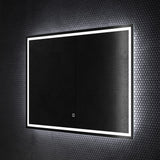 Miroir mural de salle de bain Glasvilla, miroir de salle de bain LED avec interrupteur tactile, revêtement antibuée [Classe énergétique F] 02