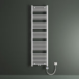 Radiateur de salle de bain Glasvilla Sèche-serviettes électrique pour électricité, raccordement latéral, radiateur tubulaire chauffage salle de bain RHE avec élément chauffant 02