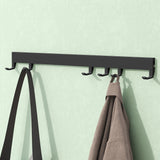 glasvilla Garderobenleiste mit verstellbaren Haken, Kleiderhaken aus Aluminium, Wandgarderobe Garderobenhaken Stalo-10