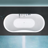 Baignoire îlot rectangulaire en acrylique sanitaire Glasvilla avec accessoires, baignoire sur pied Vicenza601