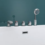 Baignoire îlot rectangulaire en acrylique sanitaire Glasvilla avec accessoires, baignoire sur pied Vicenza601