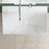 glasvilla Waschbecken Hänge-Waschtisch BTH: 60x38x20cm in Weiß glänzend aus Mineralguss mit Ablaufabdeckung Waschschale Col6035