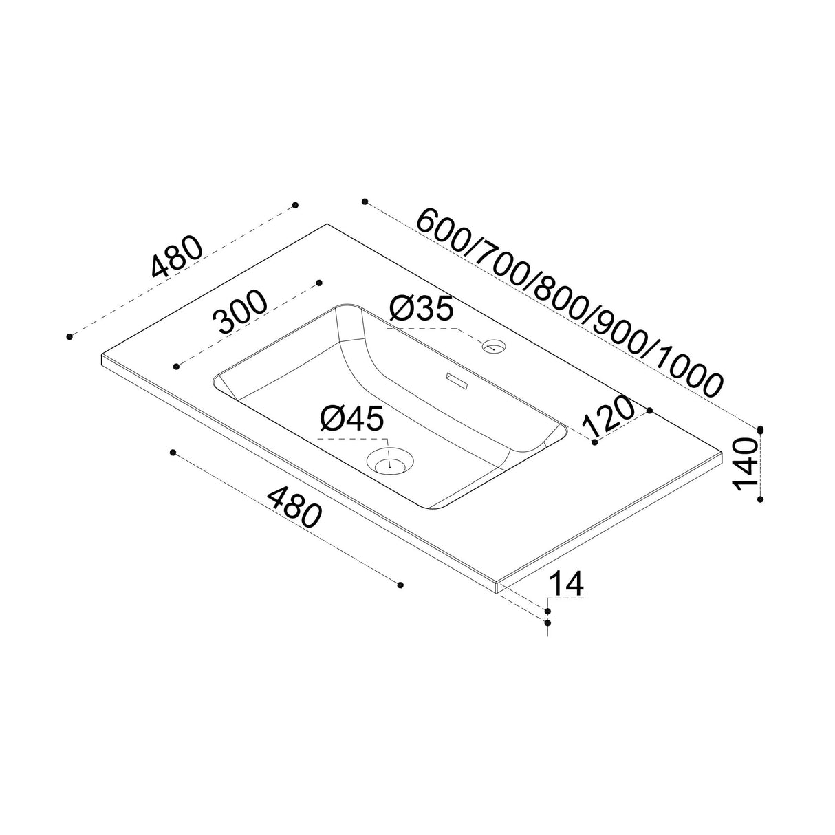 glasvilla Waschbecken Einbauwaschbecken Waschtisch Einbauwaschtisch aus Mineralguss Col02