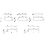 glasvilla Design Wandkonsole aus Edelstahl Waschtisch Halterung 2 Stück WH01