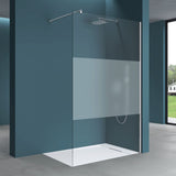Paroi de douche Glasvilla pour douche, cloison de douche, douche à l'italienne, verre de sécurité ESG 10 mm, verre NANO Bremen2MS