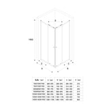 glasvilla Duschkabine mit Doppel-Schiebetür Duschtür Eckeinstieg Echtglas Lotuseffekt 6mm ESG-Sicherheitsglas Ravenna16K Schwarz