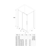 glasvilla Duschkabine Schiebetür 6mm ESG-Sicherheitsglas Duschabtrennung Seitenanstieg inkl. Soft-Close-Mechanismus Ravenna12K