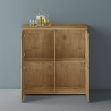 Commode de rangement à 4 portes, buffet, meuble polyvalent, meuble de rangement Glasvilla Schrank04
