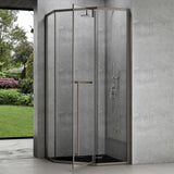 Cabine de douche pentagonale Glasvilla en verre véritable, verre de sécurité ESG 8 mm, cadre de porte en acier inoxydable, cloison de douche, installation au niveau du sol Ravenna68K