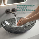 Lavabo de Vidrio Glasvilla Minerva Lavabo Sobre Encimera Ovalado