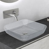 glasvilla Waschbecken Glas Aufsatzwaschbecken Glaswaschbecken Handwaschbecken Rechteckig Waschschale BxTxH 40x40x11 cm Minerva03