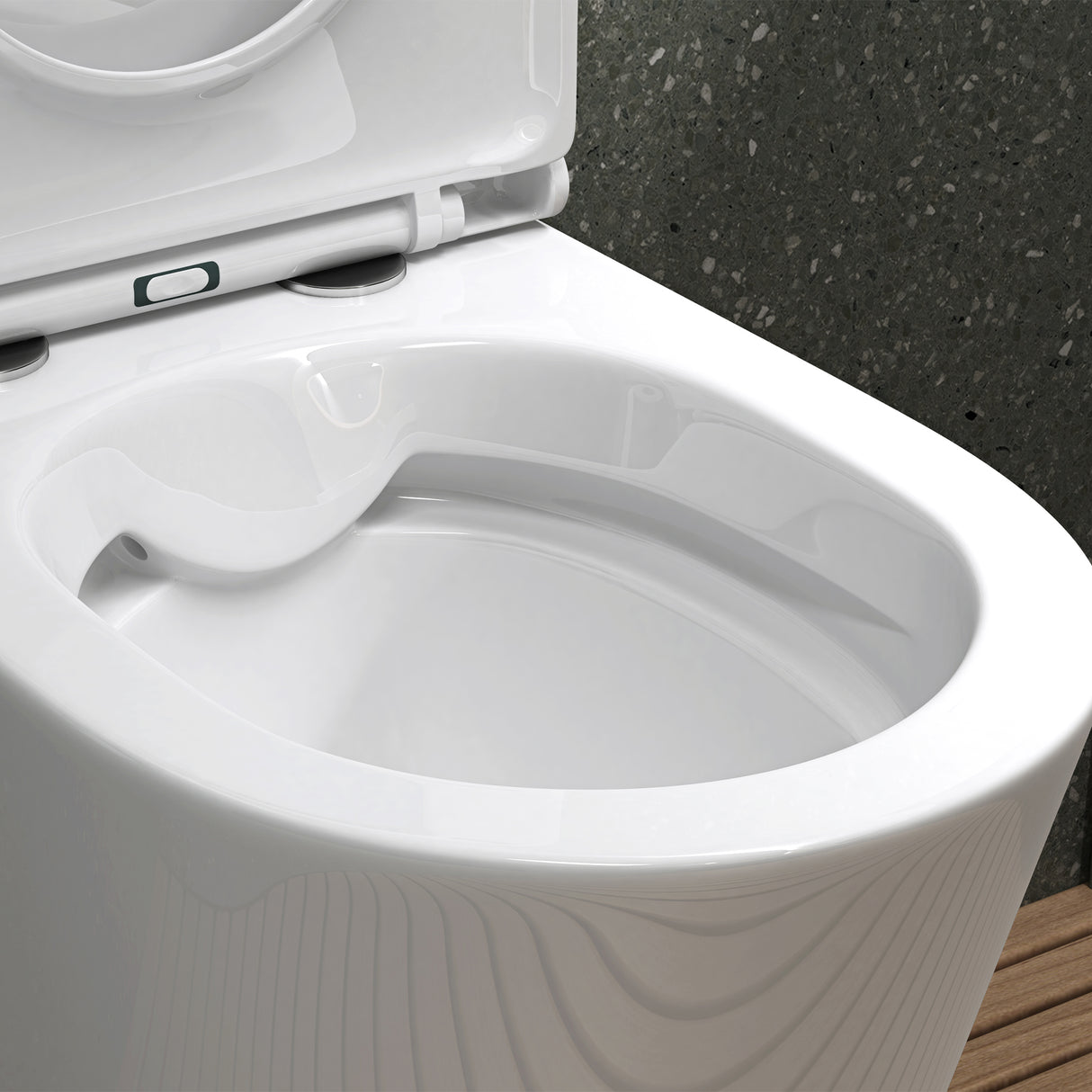 glasvilla Spülrandlos Wand WC Hänge WC Spülrandloses Toilette Softclose WC-Sitz Aachen108