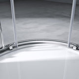 Cabine de douche Glasvilla en quart de cercle avec 2 portes coulissantes en verre de sécurité ESG nano-revêtement Ravenna32K