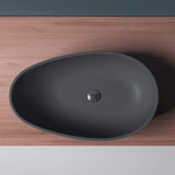 glasvilla Waschbecken oval Aufsatzwaschbecken ohne Hahnloch und Überlauf Col809