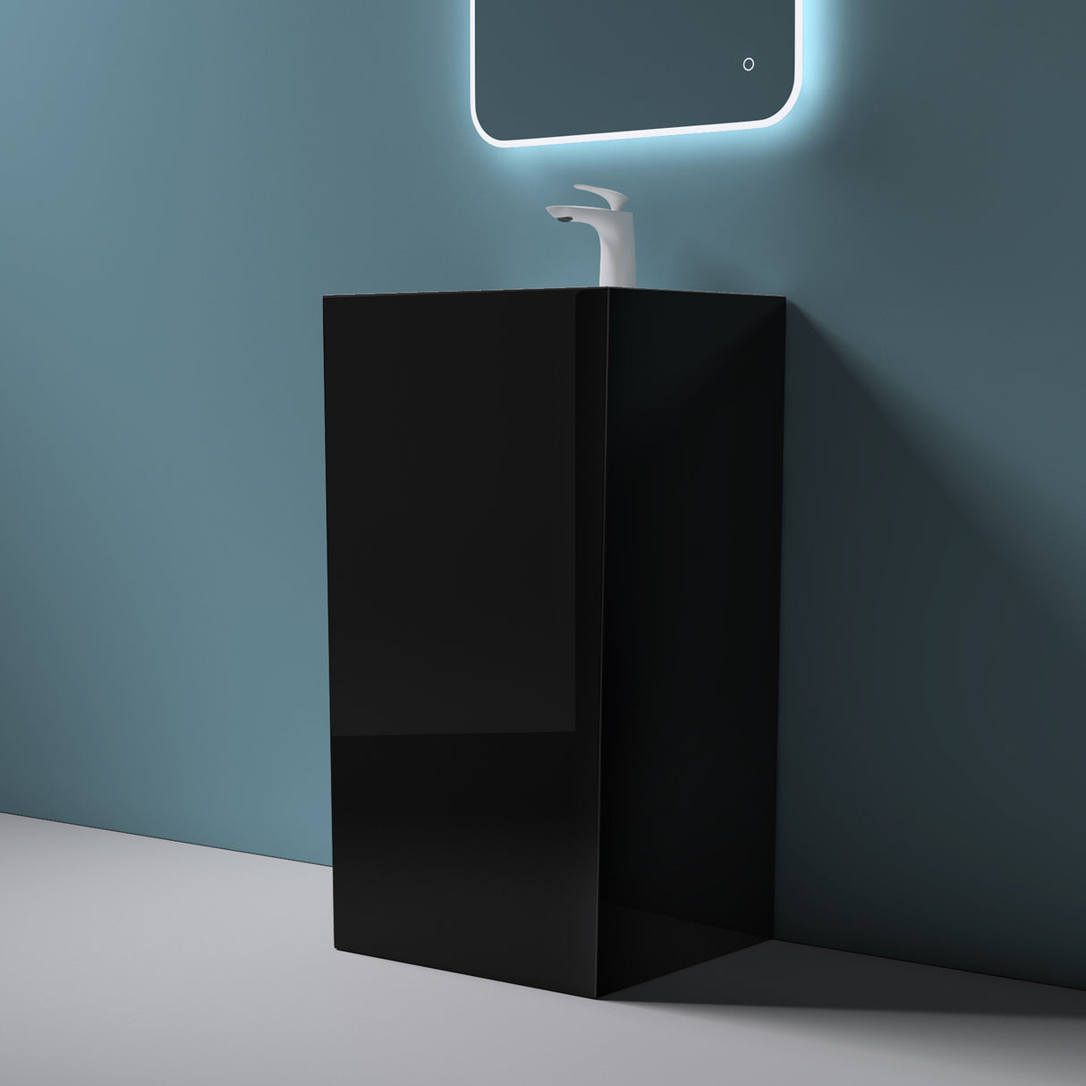 glasvilla Design Standwaschbecken freistehend Col34 aus Mineralguss Waschtisch