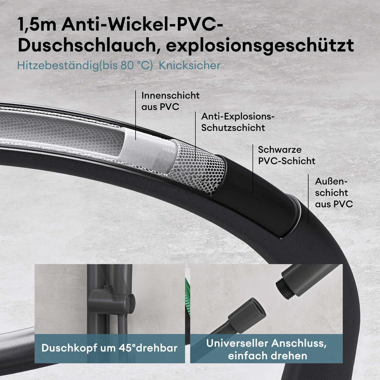 sistema de ducha glasvilla con termostato, conjunto completo de grifería de ducha con bloqueo de seguridad, ducha regulable en altura con 3 tipos de chorro y salida inferior de latón sistema de ducha9