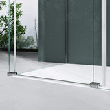 Cabine de douche d'angle Glasvilla en verre de sécurité ESG 8 mm, revêtement NANO double face, porte coulissante, douche R-17