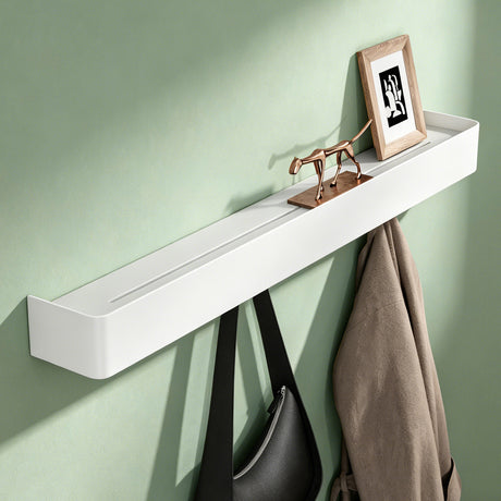 glasvilla Étagère de douche à percer ou à coller, Étagère de douche avec crochets, Étagère murale de salle de bain, Organisateur de salle de bain Reglo-05