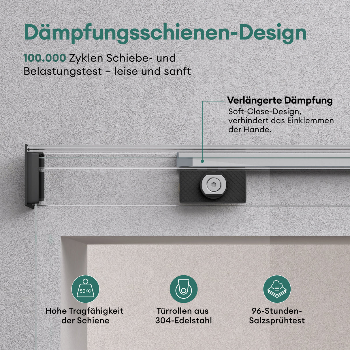 Ensemble complet de porte coulissante en verre Glasvilla, porte intérieure, noir mat, verre de sécurité trempé de 8 mm, porte coulissante, verre noir brossé avec rail en aluminium, Muranino-001 
