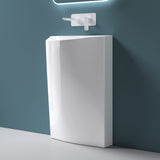 glasvilla Design Standwaschbecken freistehend Col37 weiß, aus Mineralguss, Waschtisch, BTH: 55x34x85cm