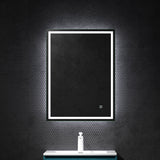 Miroir mural de salle de bain Glasvilla, miroir de salle de bain LED avec interrupteur tactile, revêtement antibuée [Classe énergétique F] 02
