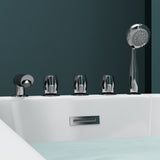 Baignoire îlot rectangulaire en acrylique sanitaire Glasvilla avec accessoires, baignoire sur pied Vicenza601