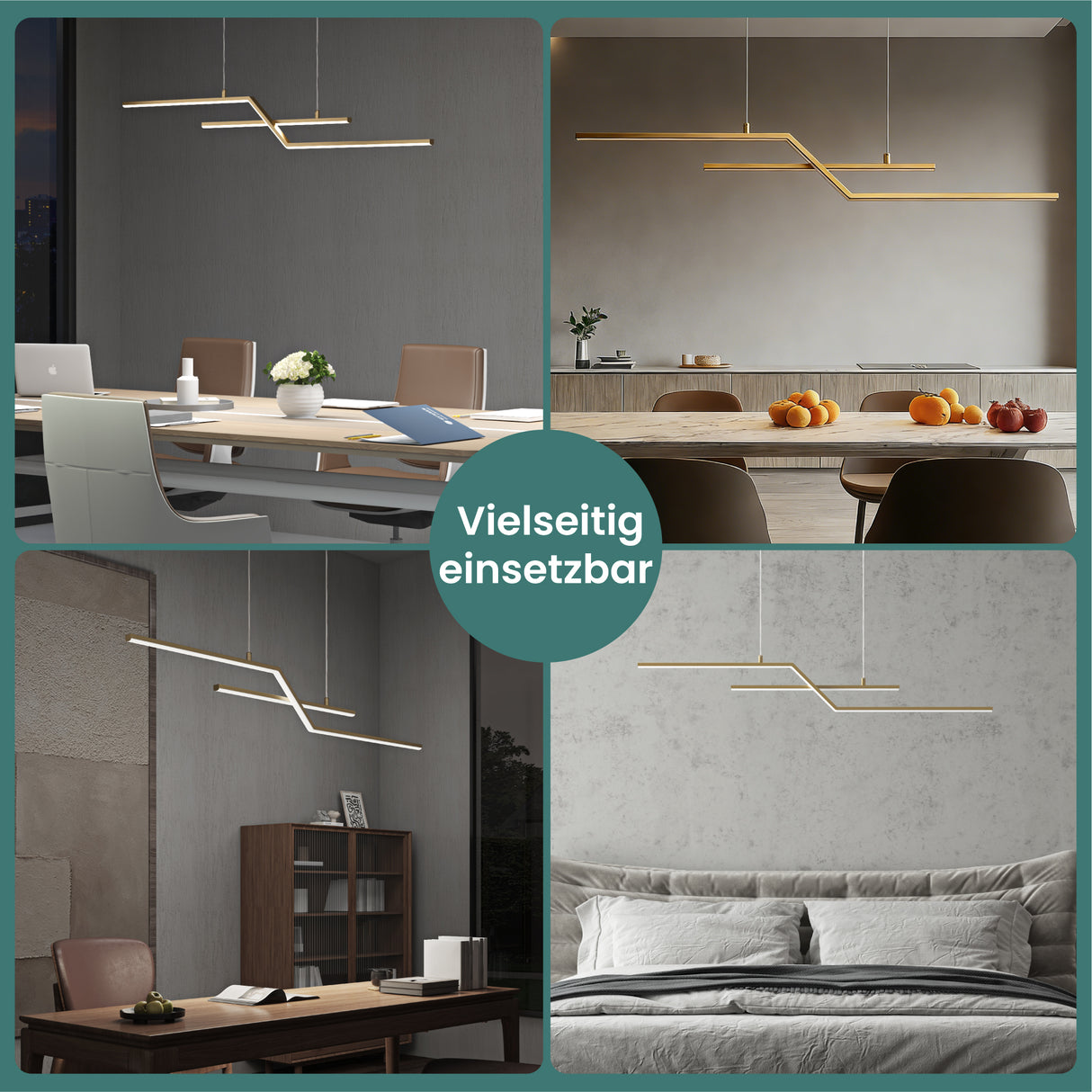 Suspension glasvilla 105cm LED Lampe à suspendre linéaire design 3000K/4000K/6000K Câble réglable 18W Luminaire Alivetta7085
