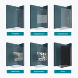 Paroi de douche Glasvilla pour douche, cloison de douche, douche à l'italienne, verre de sécurité ESG 10 mm, verre NANO Bremen2K