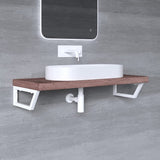 glasvilla Design Wandkonsole aus Edelstahl Waschtisch Halterung Regalträger Regalhalter WH04