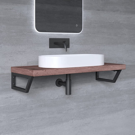 glasvilla Design Wandkonsole aus Edelstahl Waschtisch Halterung Regalträger Regalhalter WH04