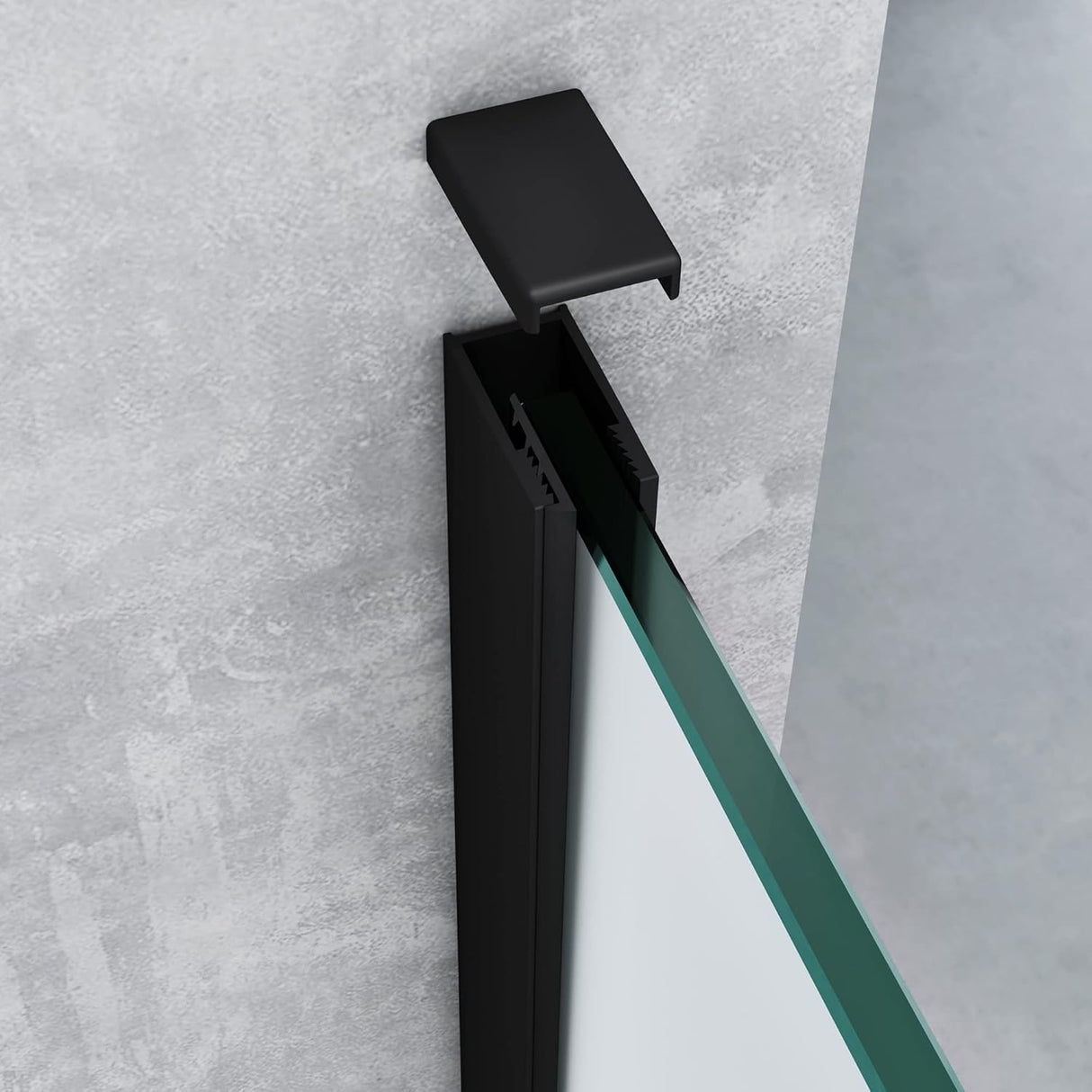 glasvilla Duschwand für Dusche Duschabtrennung Walk-In ESG-Sicherheitsglas 10mm NANO Glas BRAM1&BRAM3 Bremen2 Schwarz