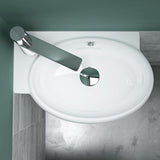 glasvilla Waschbecken Gäste WC Aufsatzwaschbecken Hängewaschbecken aus Keramik mit NANO, BTH: 42x28x15cm, Brüssel001