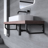 glasvilla Design Wandkonsole aus Edelstahl Waschtisch Halterung WH03