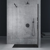 glasvilla Duschwand für Dusche Duschabtrennung Walk-In ESG-Sicherheitsglas 10mm NANO Glas BRAM1&BRAM3 Bremen2 Schwarz