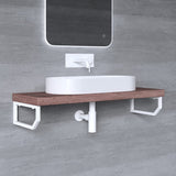 glasvilla Design Wandkonsole aus Edelstahl Waschtisch Halterung WH03