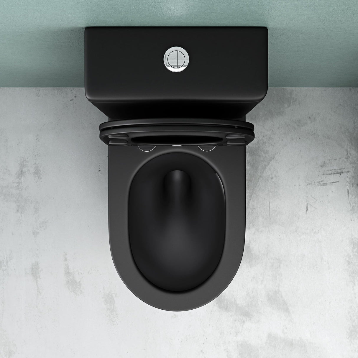 Toilettes sur pied en céramique Glasvilla, WC sans bride, 36 x 63 x 82 cm, WC sur pied avec réservoir Stand108T