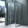 Cabine de douche Glasvilla avec double porte coulissante, porte d'angle, verre véritable effet lotus, verre de sécurité trempé 6 mm Ravenna16K